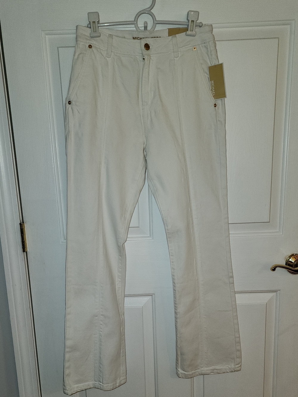 Michael Kors Women's White Boot-Cut Jeans